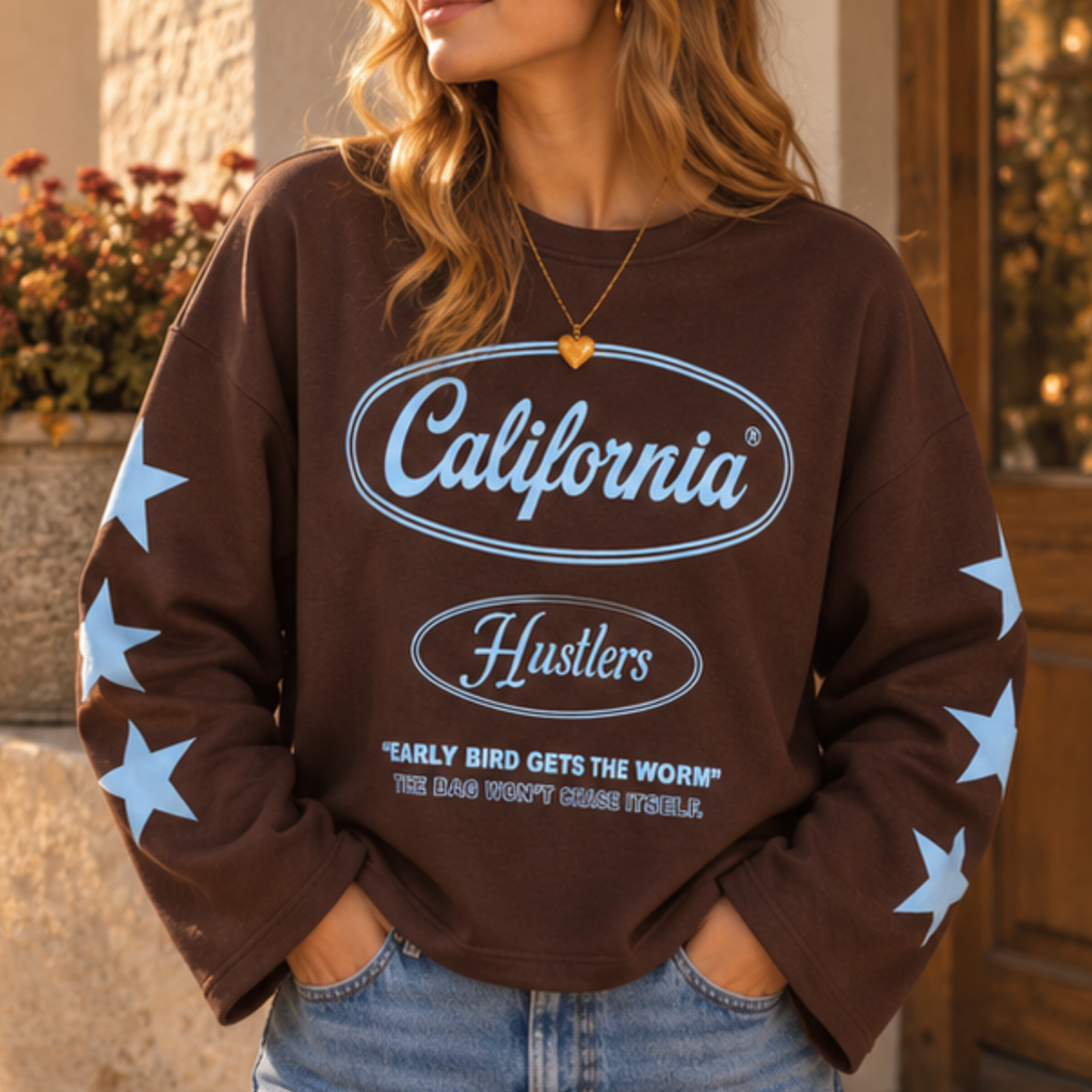 California Longsleeve Brown & Blue