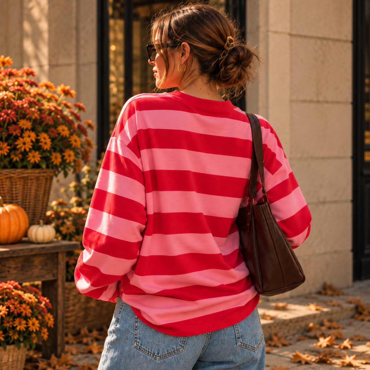 Stripped Longsleeve Pink & Red