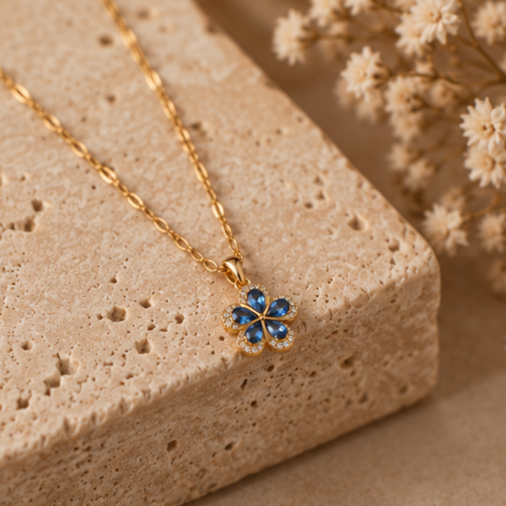 Sapphire Bloom Necklace
