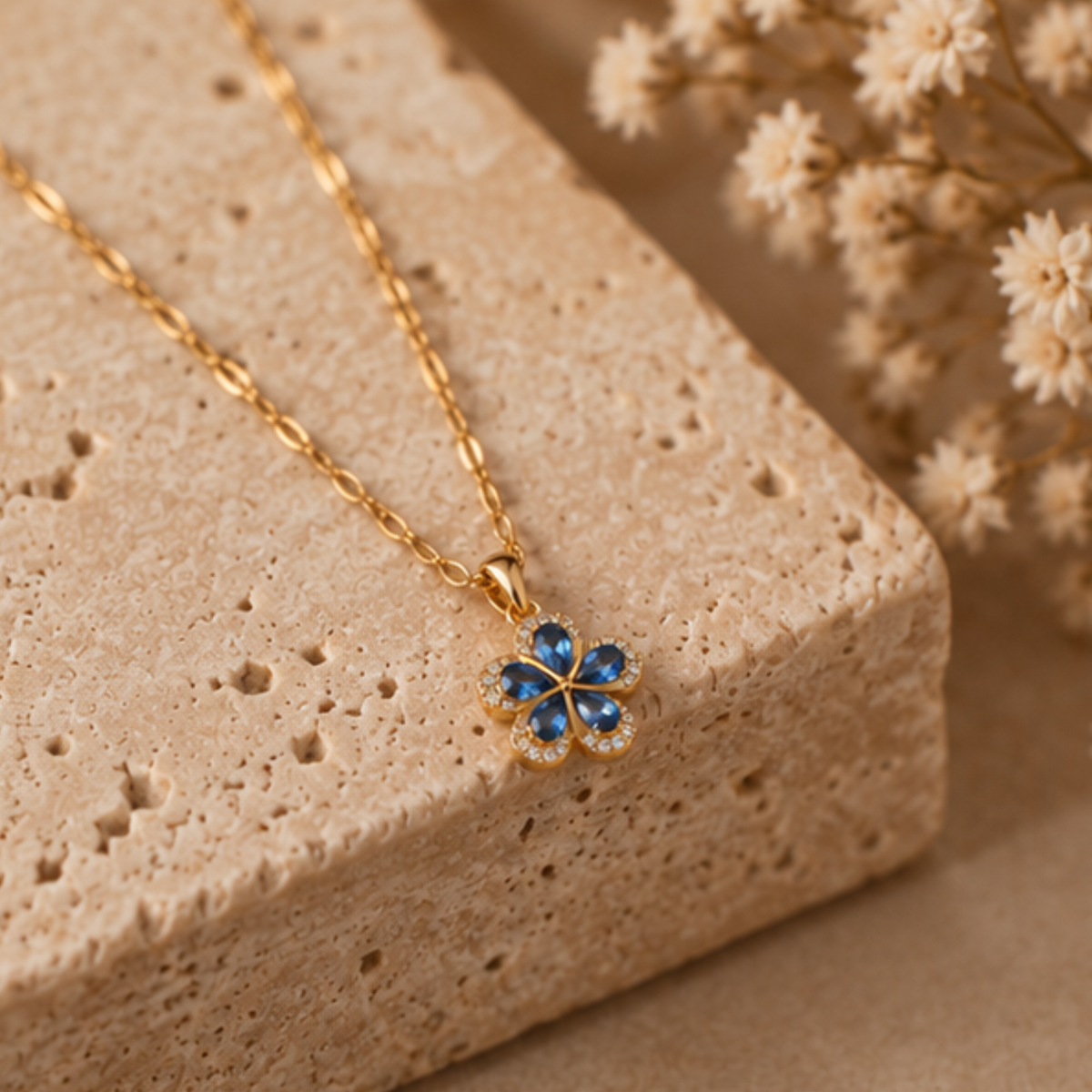 Sapphire Bloom Necklace