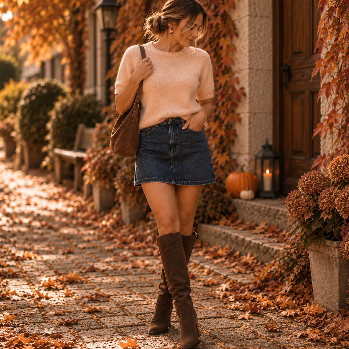Camille Sweatervest Peach