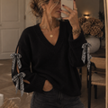 Sparkle Bow Sweater Black