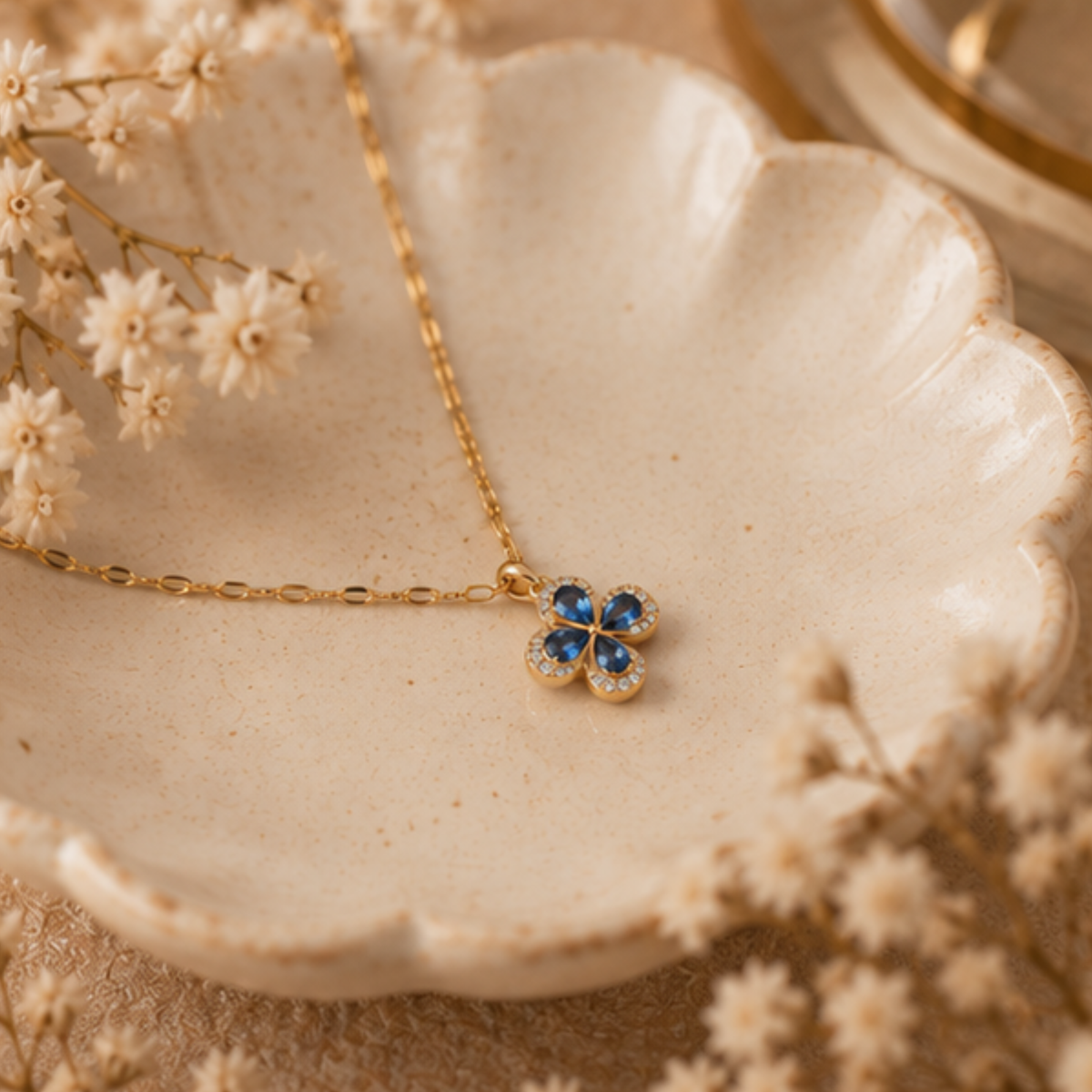 Sapphire Bloom Necklace