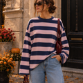 Stripped Longsleeve Blue & Pink