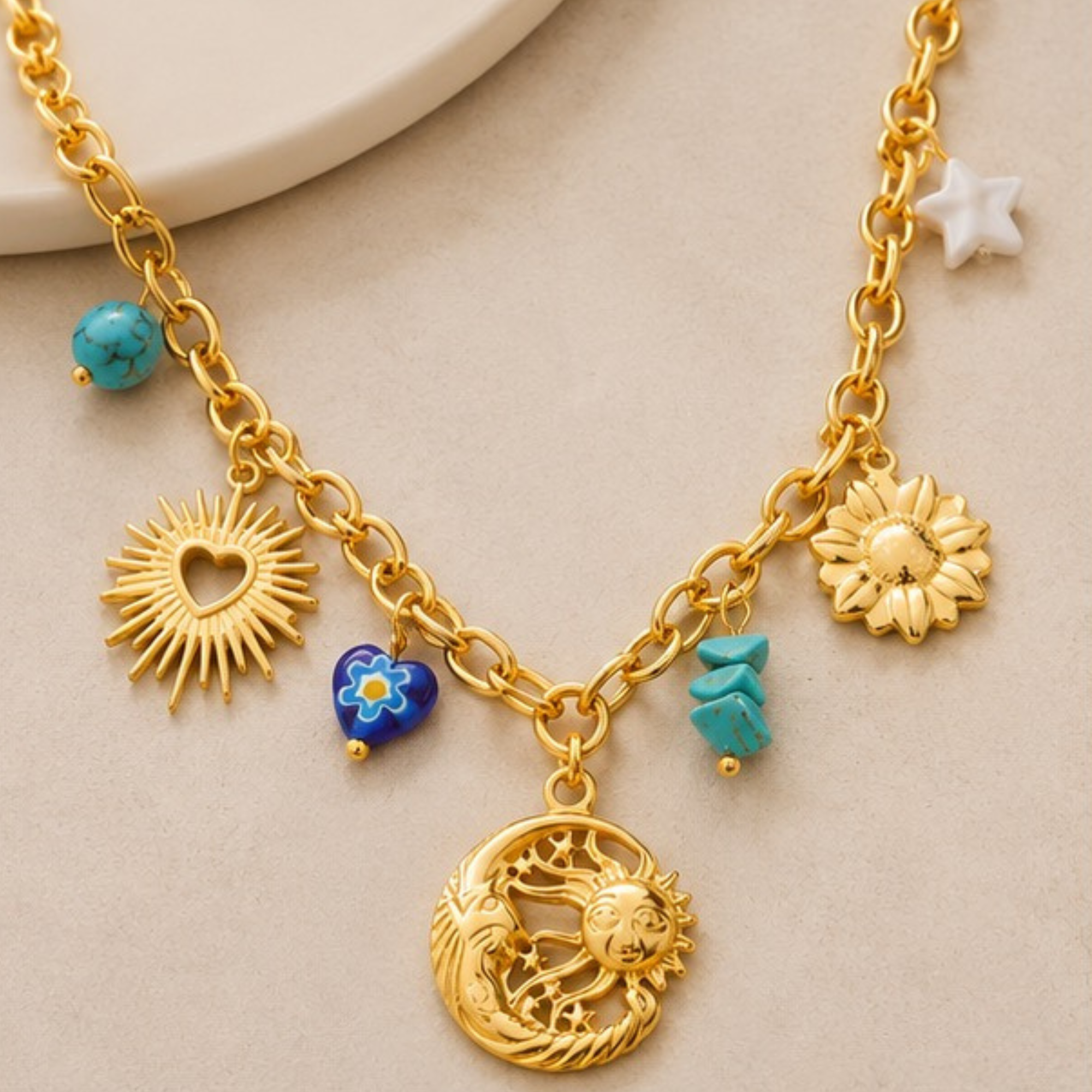 Luna Sol Charm Necklace