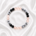 Black and Pink Beaded Bracelet