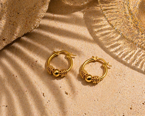 Boho Hoops with Beads