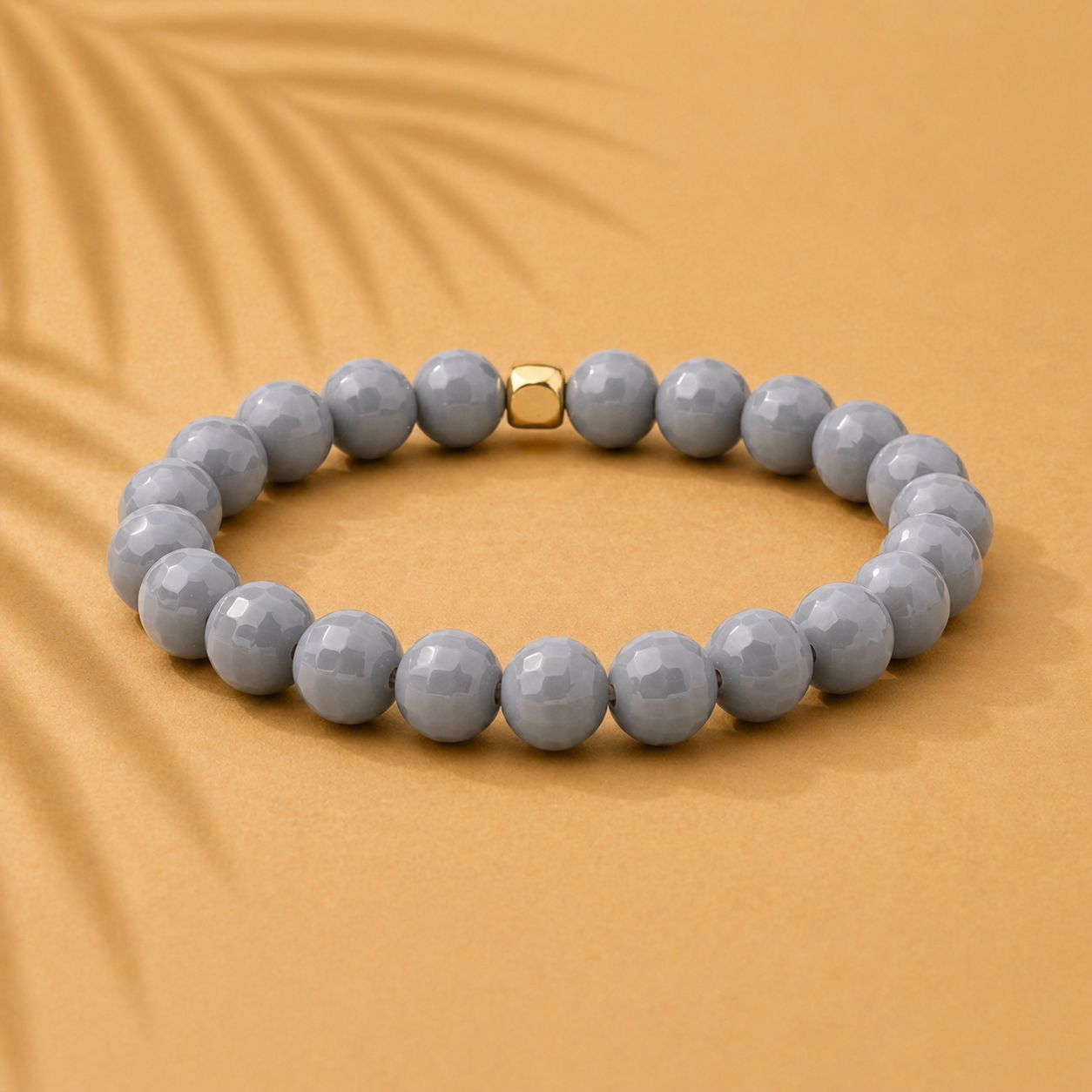 Gray Beaded Bracelet