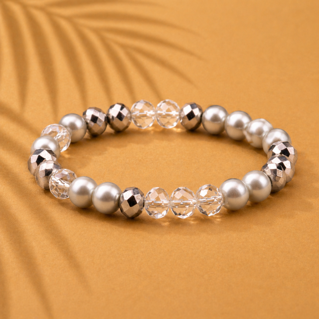 Silver Beaded Bracelet