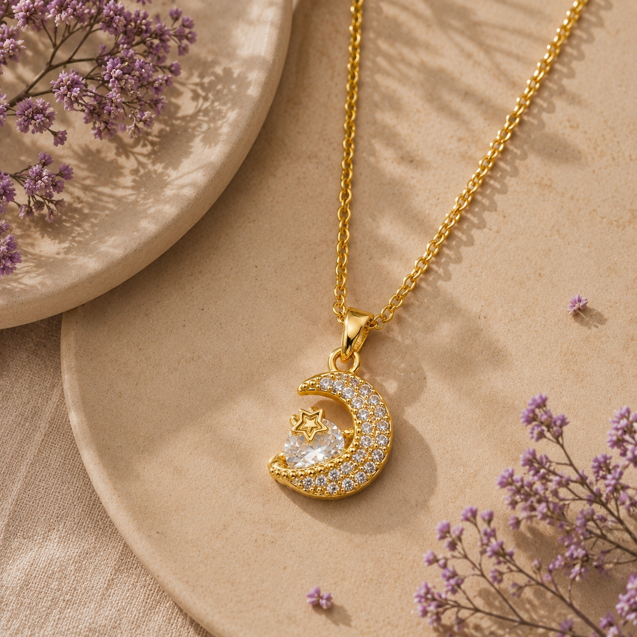 Moon Planet Necklace