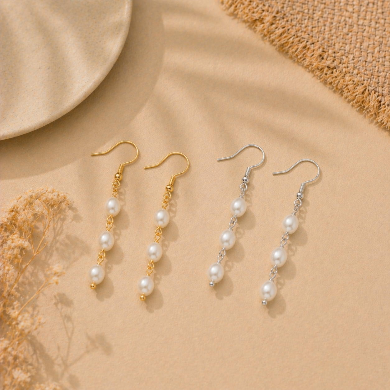 Pearl Chain Earrings