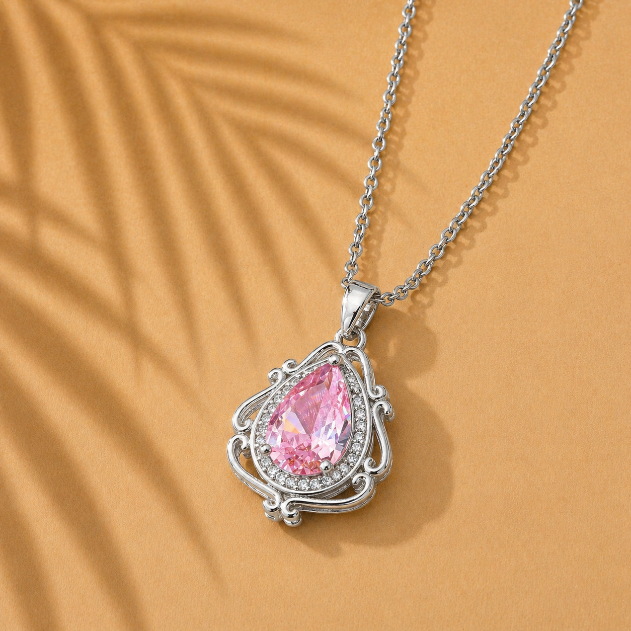Vintage Baroque Teardrop Necklace