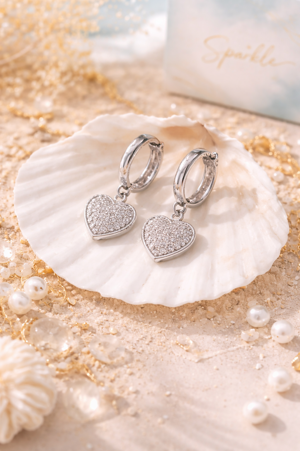 Crystal Heart Earrings