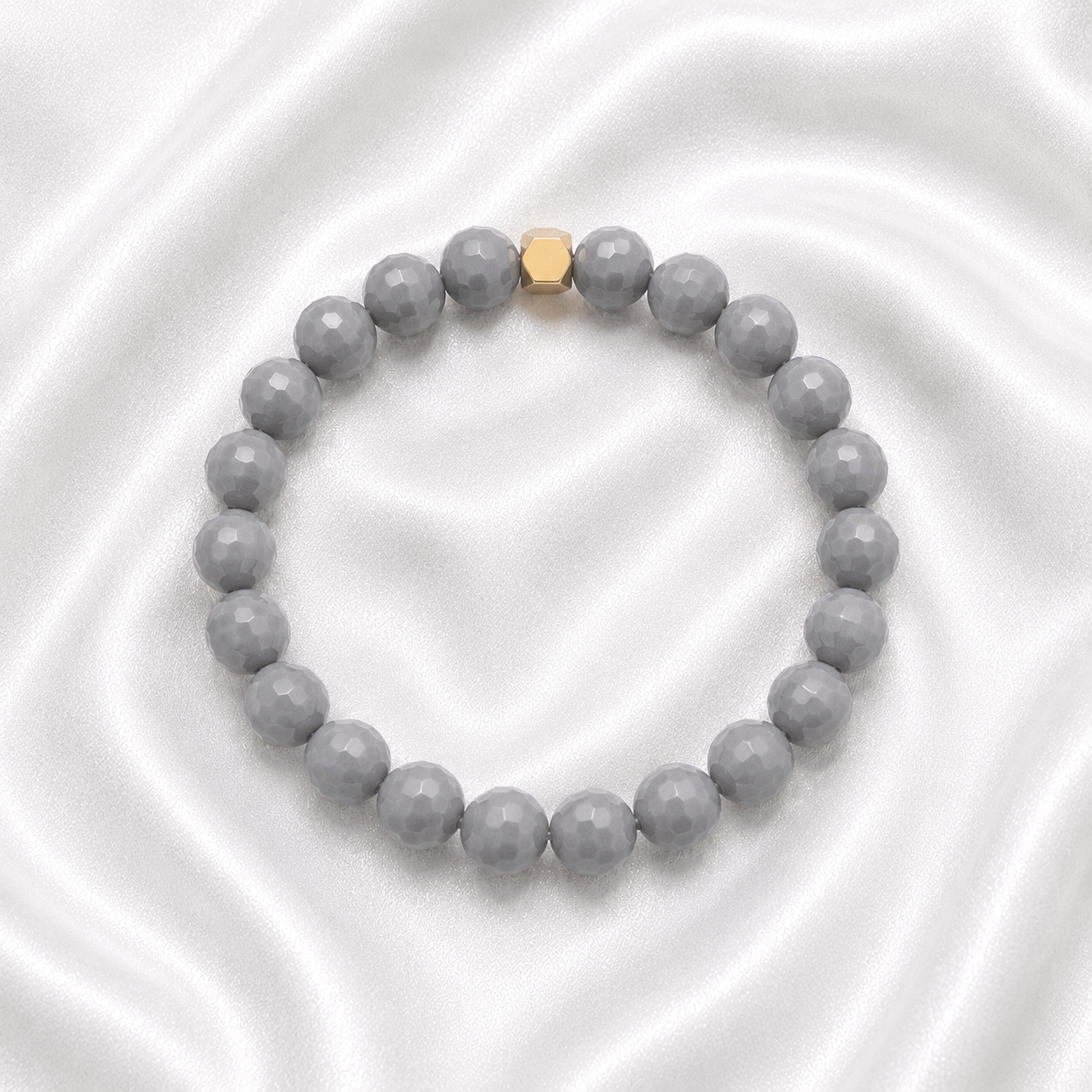 Gray Beaded Bracelet