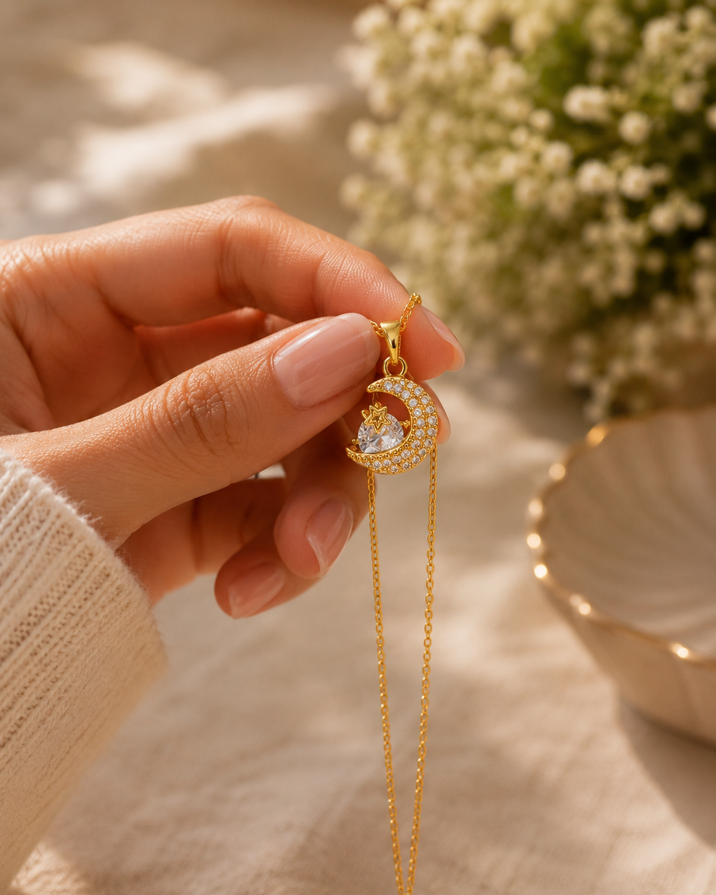 Moon Planet Necklace