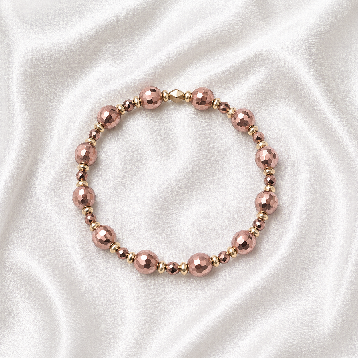 Rose Gold Beaded Bracelet