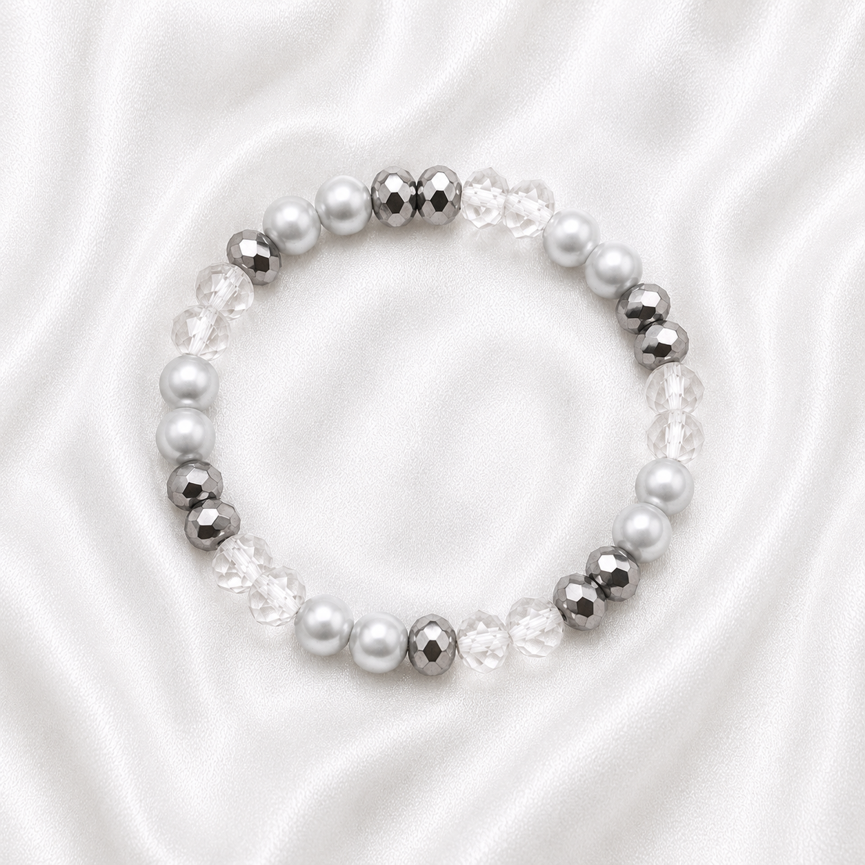 Silver Beaded Bracelet