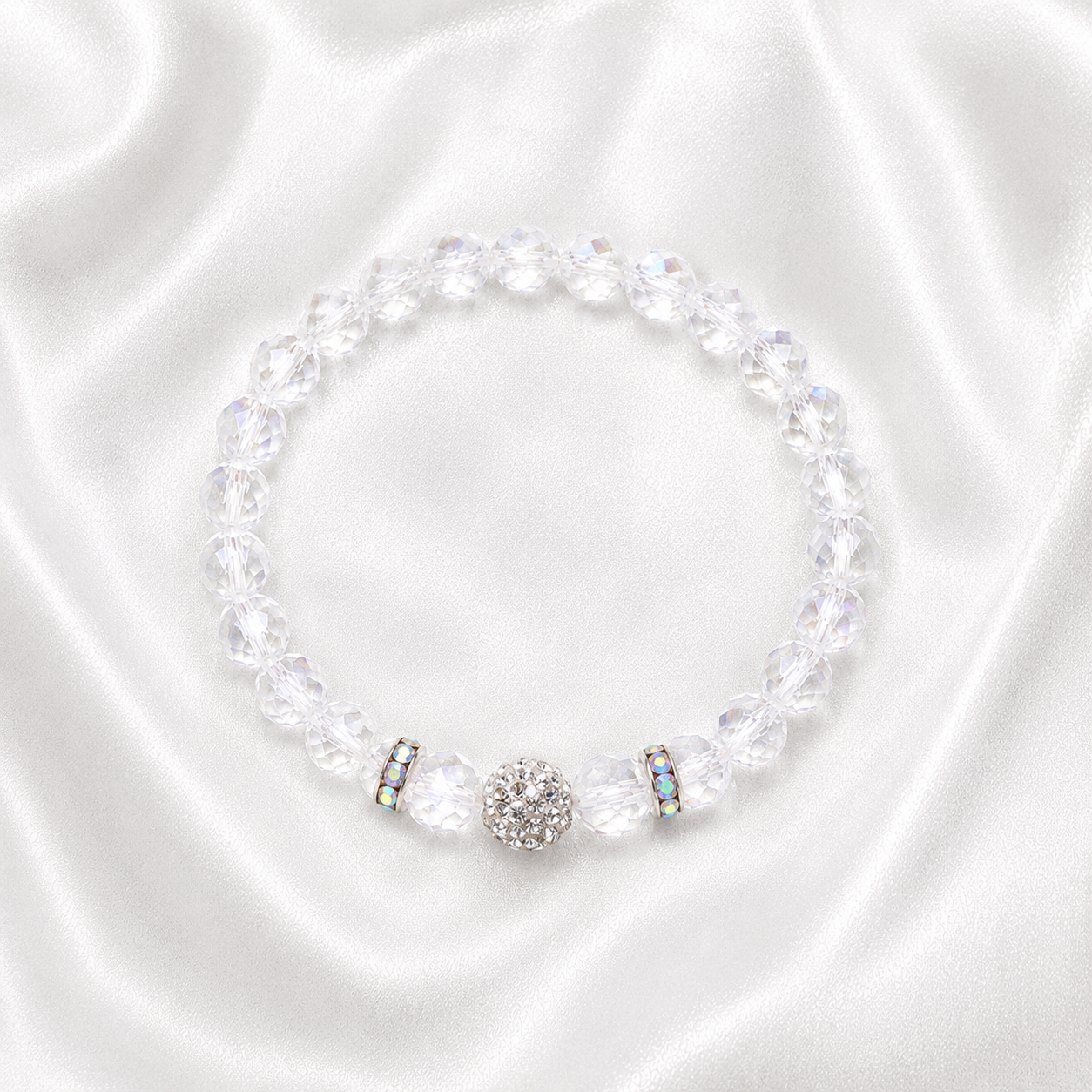 Transparant Charm Beaded Bracelet