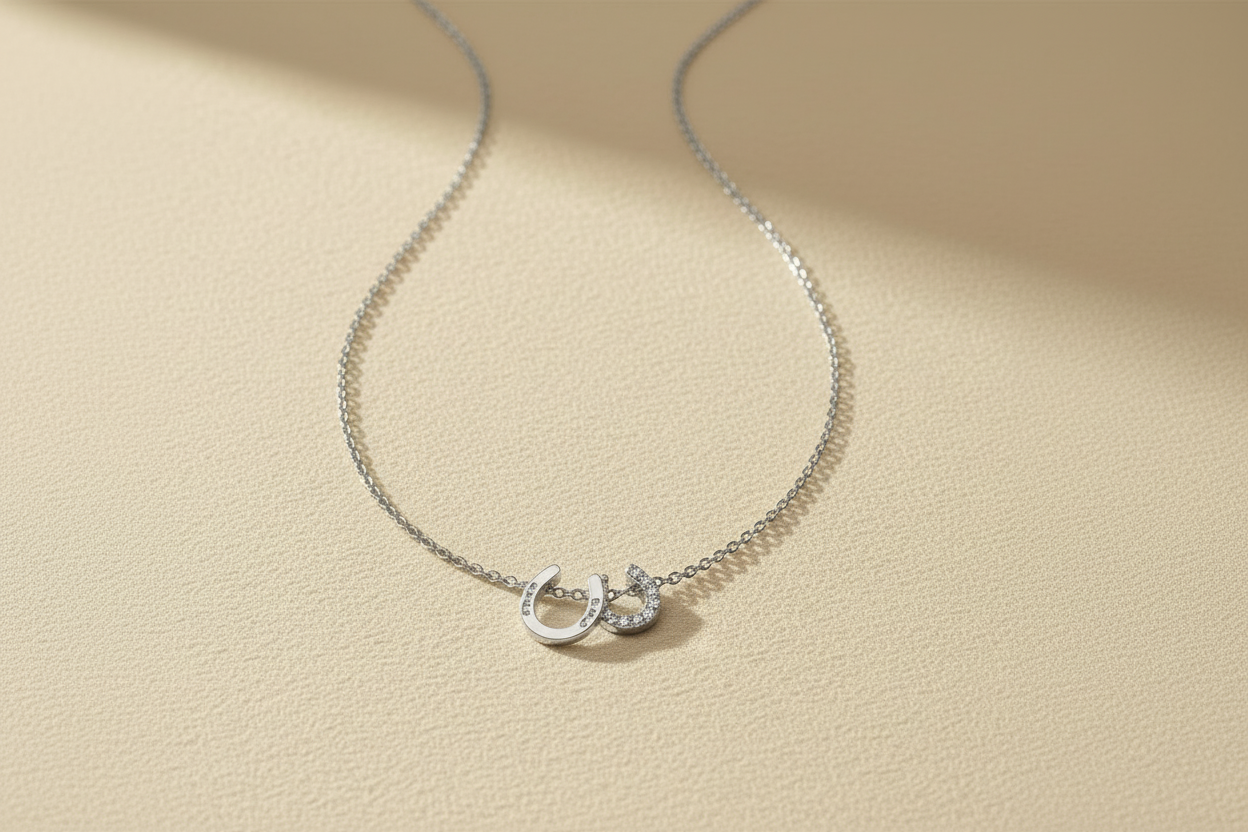 Hoefijzer ketting zilver lifestyle