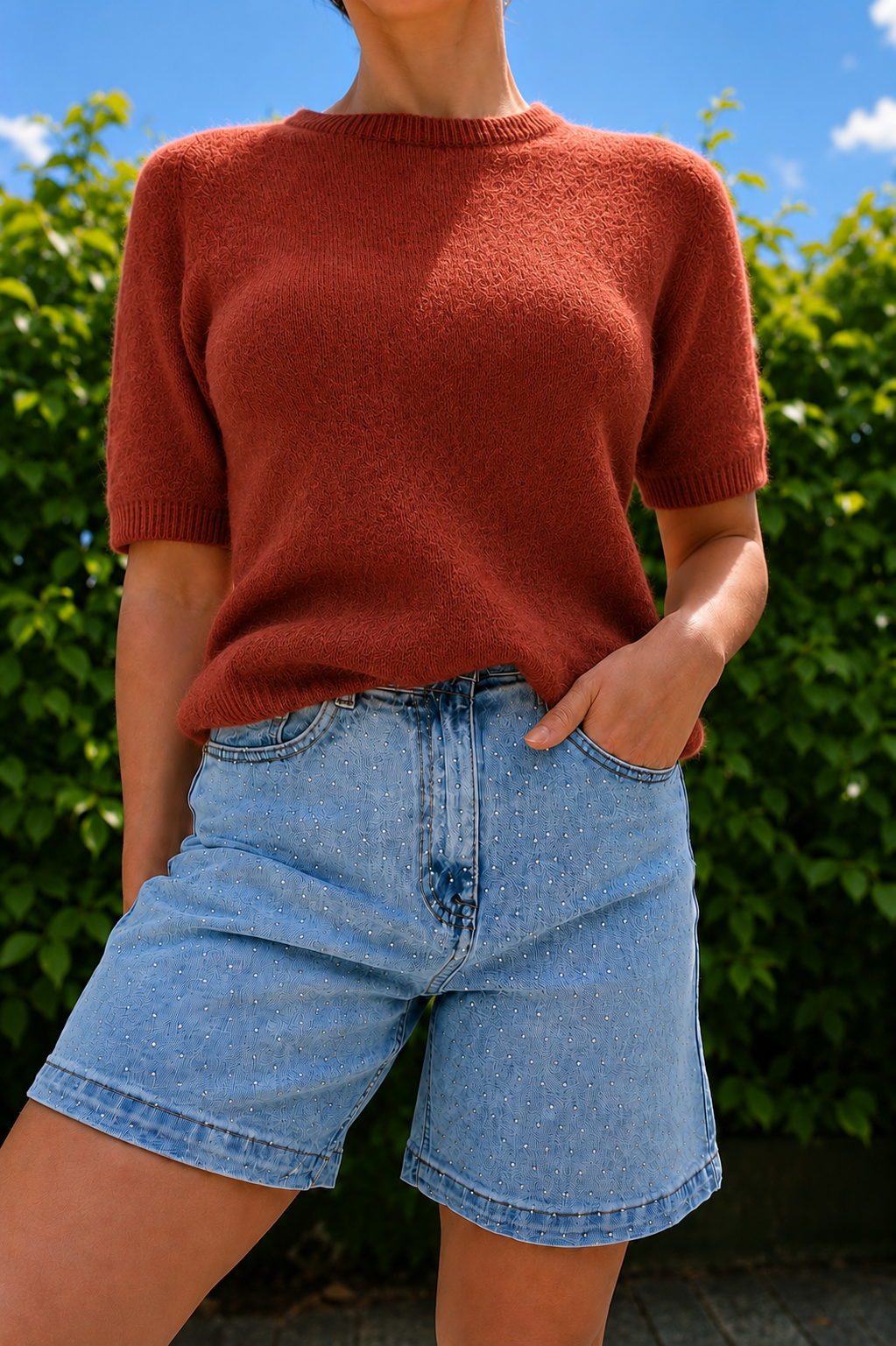 Camille Sweatervest Terracotta