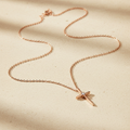 Rosé gouden kruis ketting productfoto