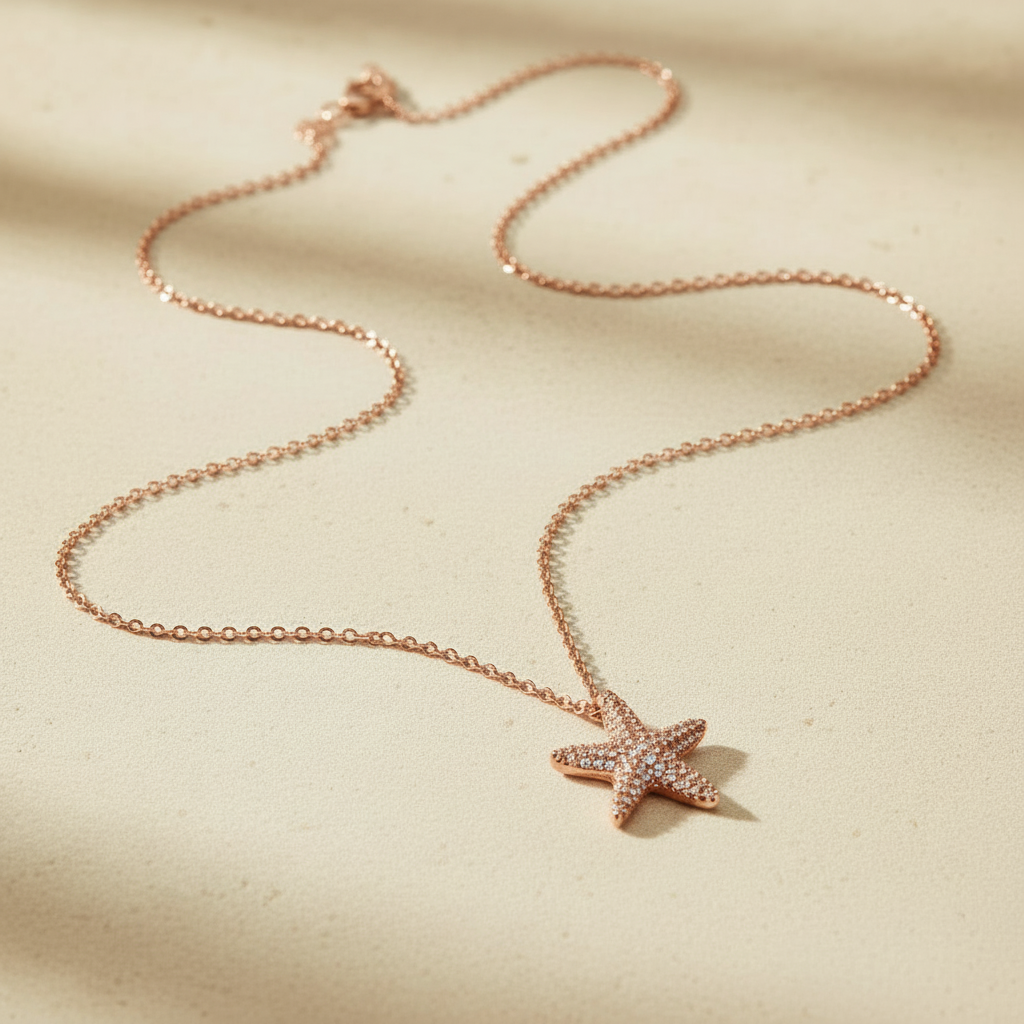 Zeester Ketting Roségoud